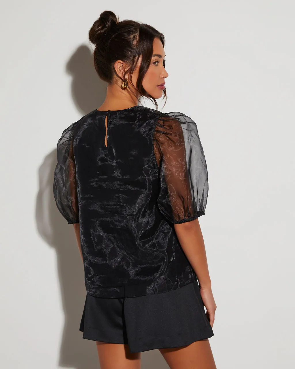 Irina Sheer Puff Short Sleeve Top sold by Vici product image thumbnail 4