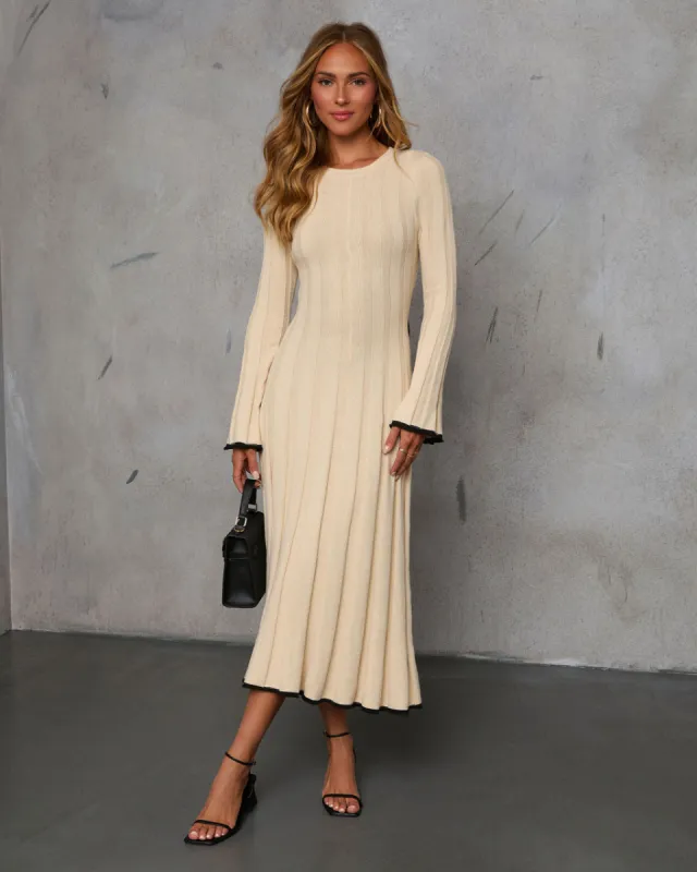 Your Moment Bell Sleeve Midi Dress sold by Vici