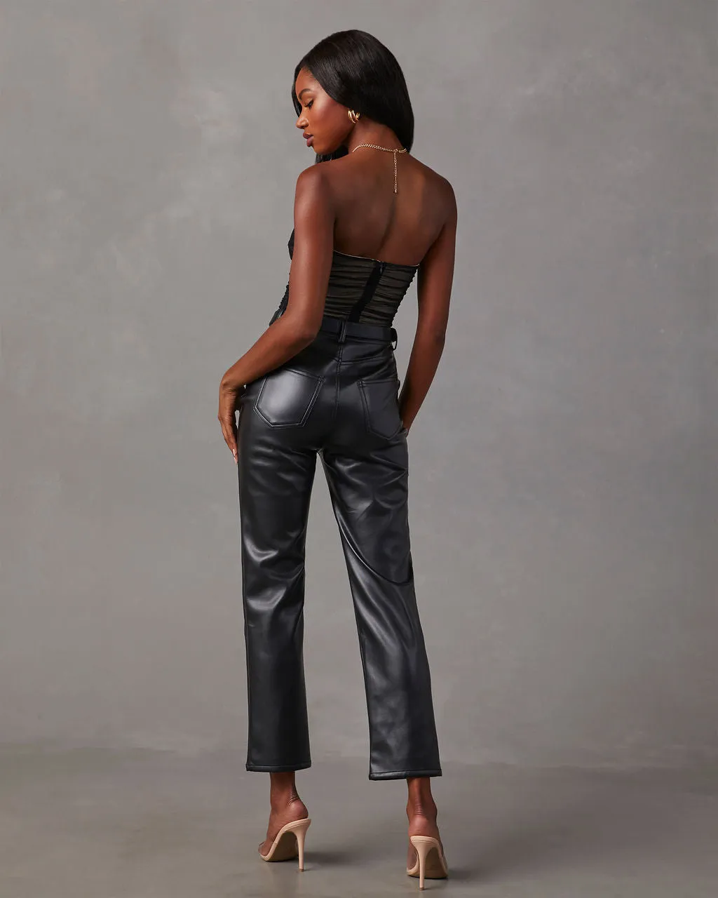 Jazlynn Mesh Strapless Ruched Cutout Bodysuit sold by Vici product image thumbnail 4