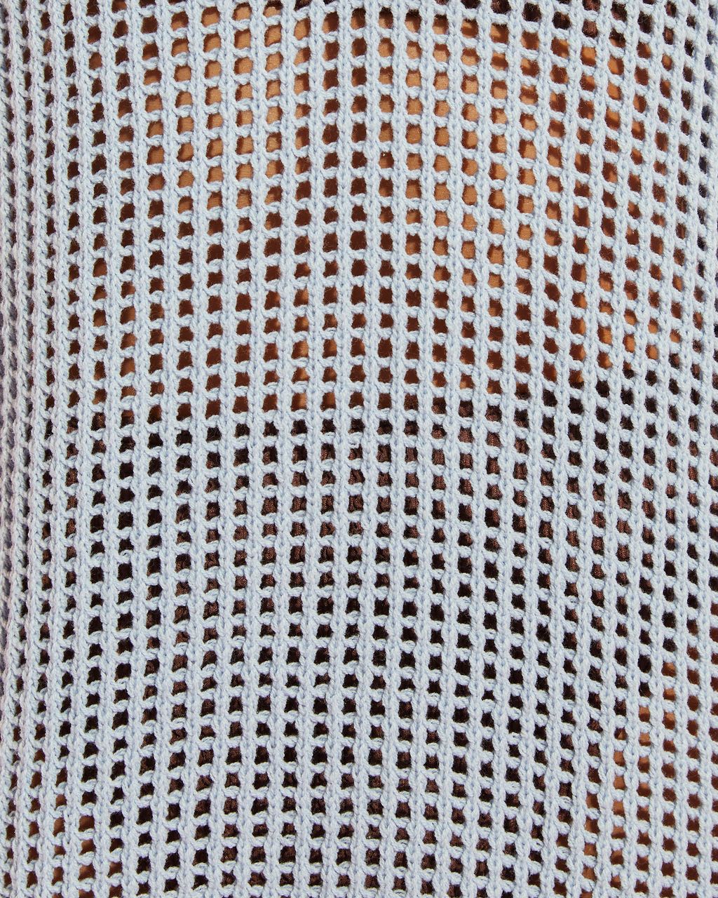 Billy Collared Crochet Cover Up Top - Light Blue - LAST CHANCE sold by Vici product image thumbnail 3