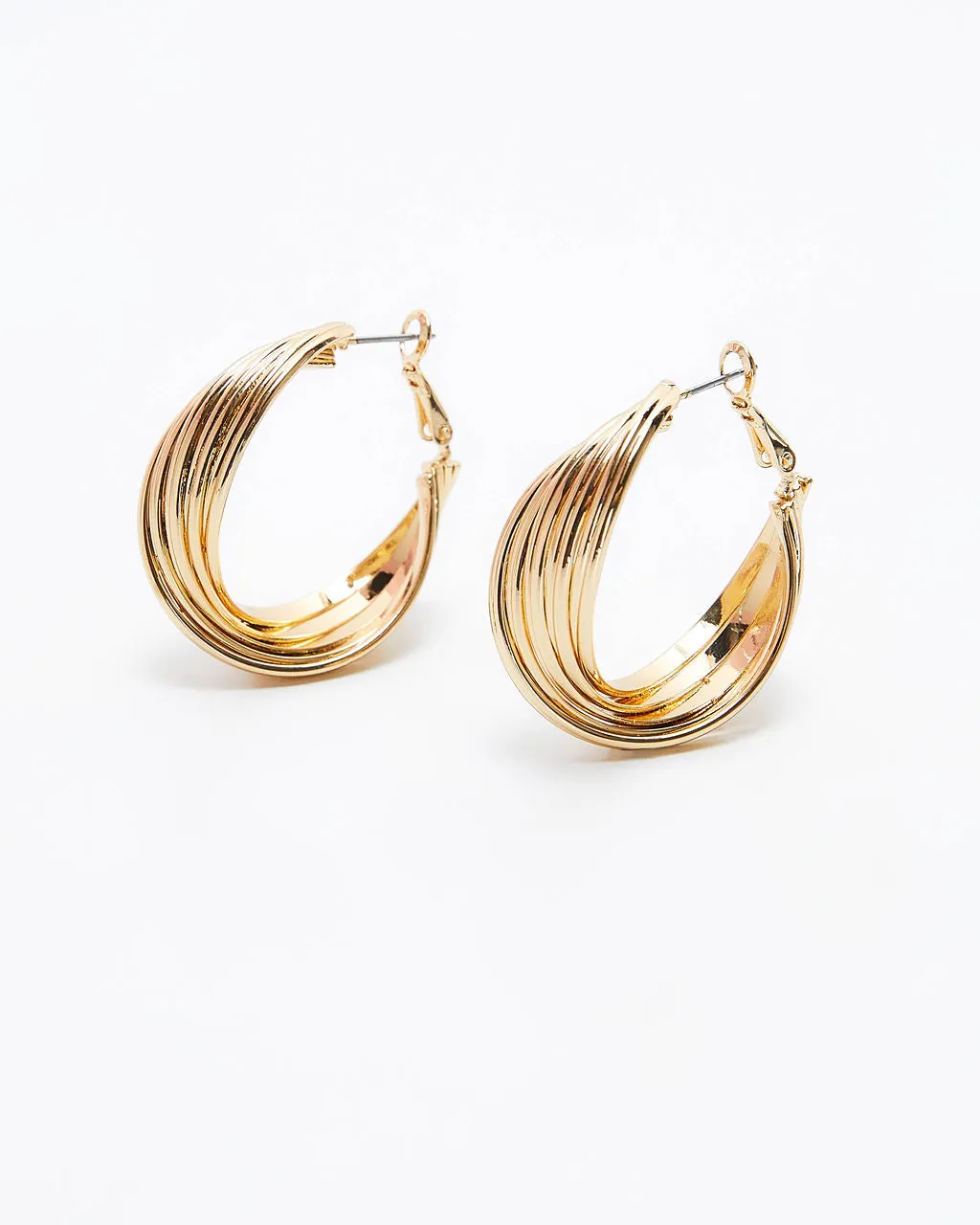 Goldie Twisted Hoop Earrings sold by Vici product image thumbnail 2