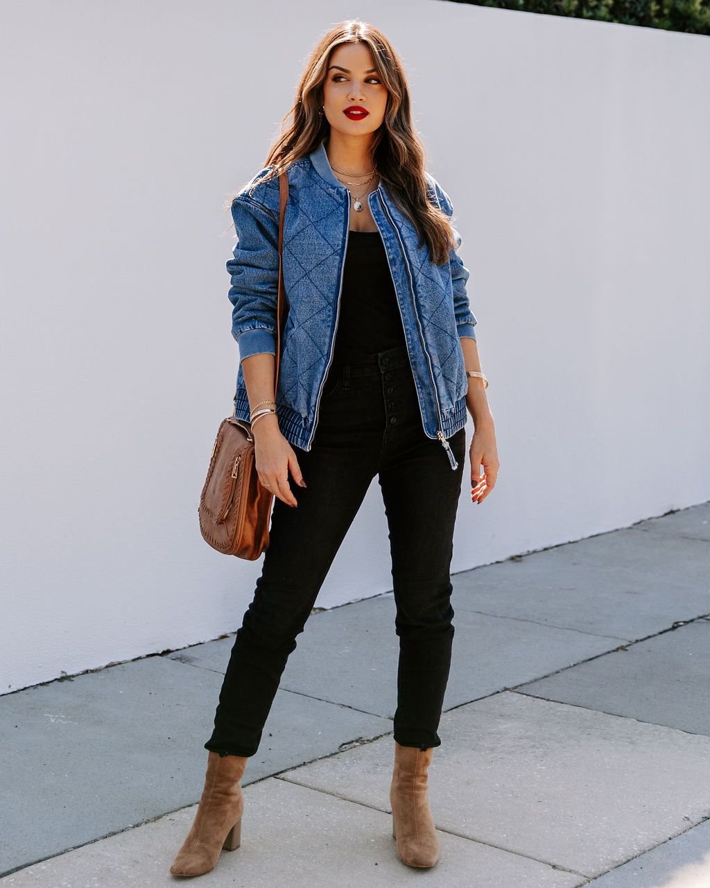 Mac Pocketed Quilted Denim Bomber Jacket - FINAL SALE sold by Vici product image thumbnail 9