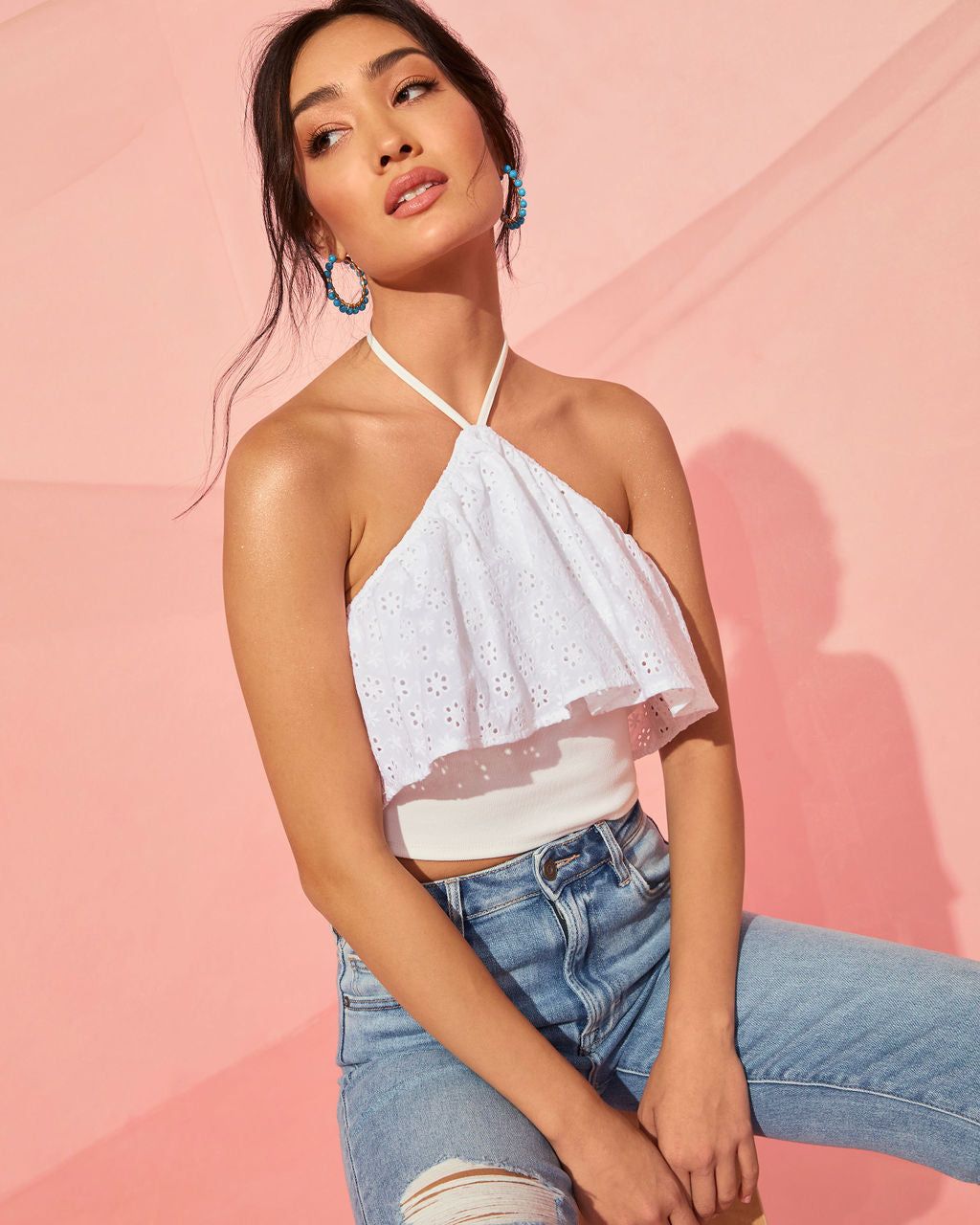 Astra Eyelet Halter Top - FINAL SALE sold by Vici product image thumbnail 7