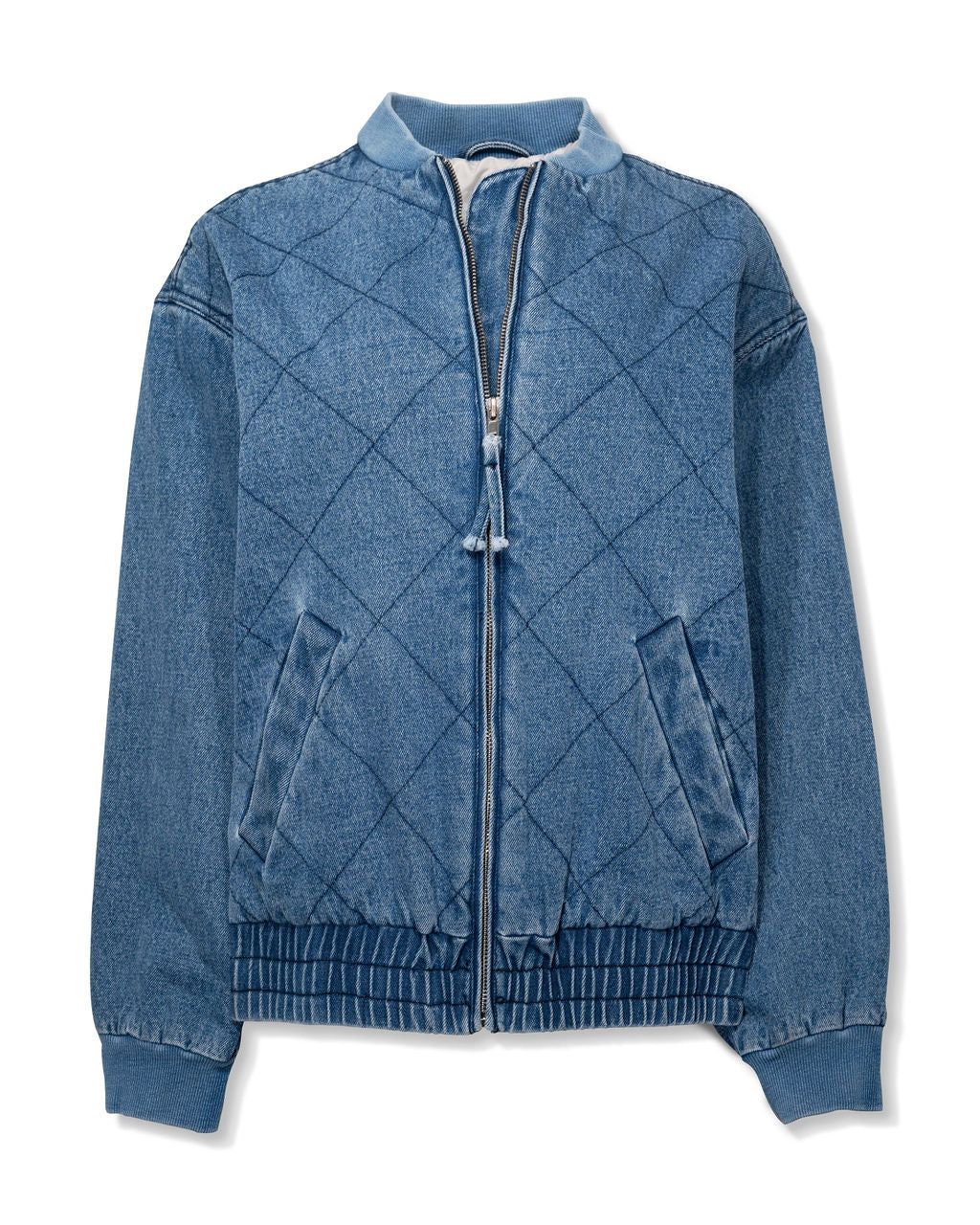 Mac Pocketed Quilted Denim Bomber Jacket - FINAL SALE sold by Vici product image thumbnail 3