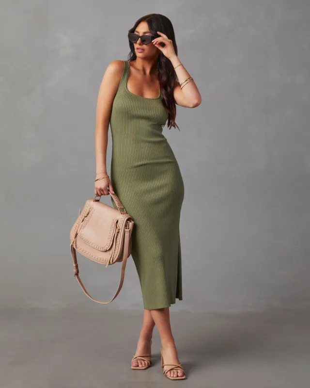 Roma Ribbed Knit Midi Dress sold by Vici