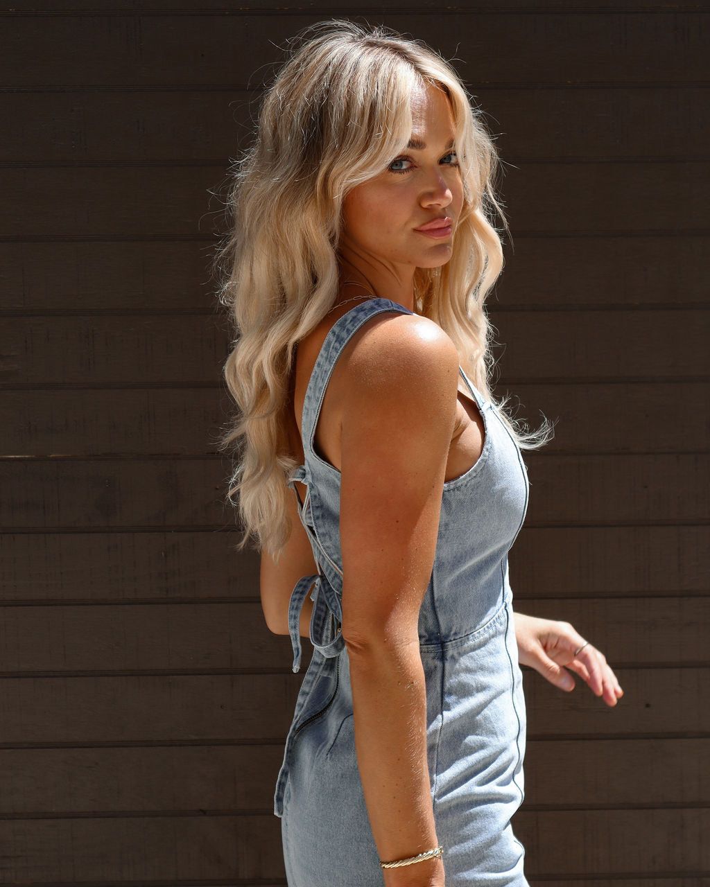 Dallas Denim Mini Dress - FINAL SALE sold by Vici product image thumbnail 4