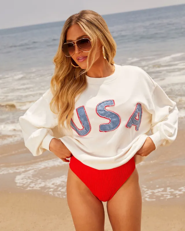 Freedom Crew Neck Pullover USA Sweatshirt sold by Vici