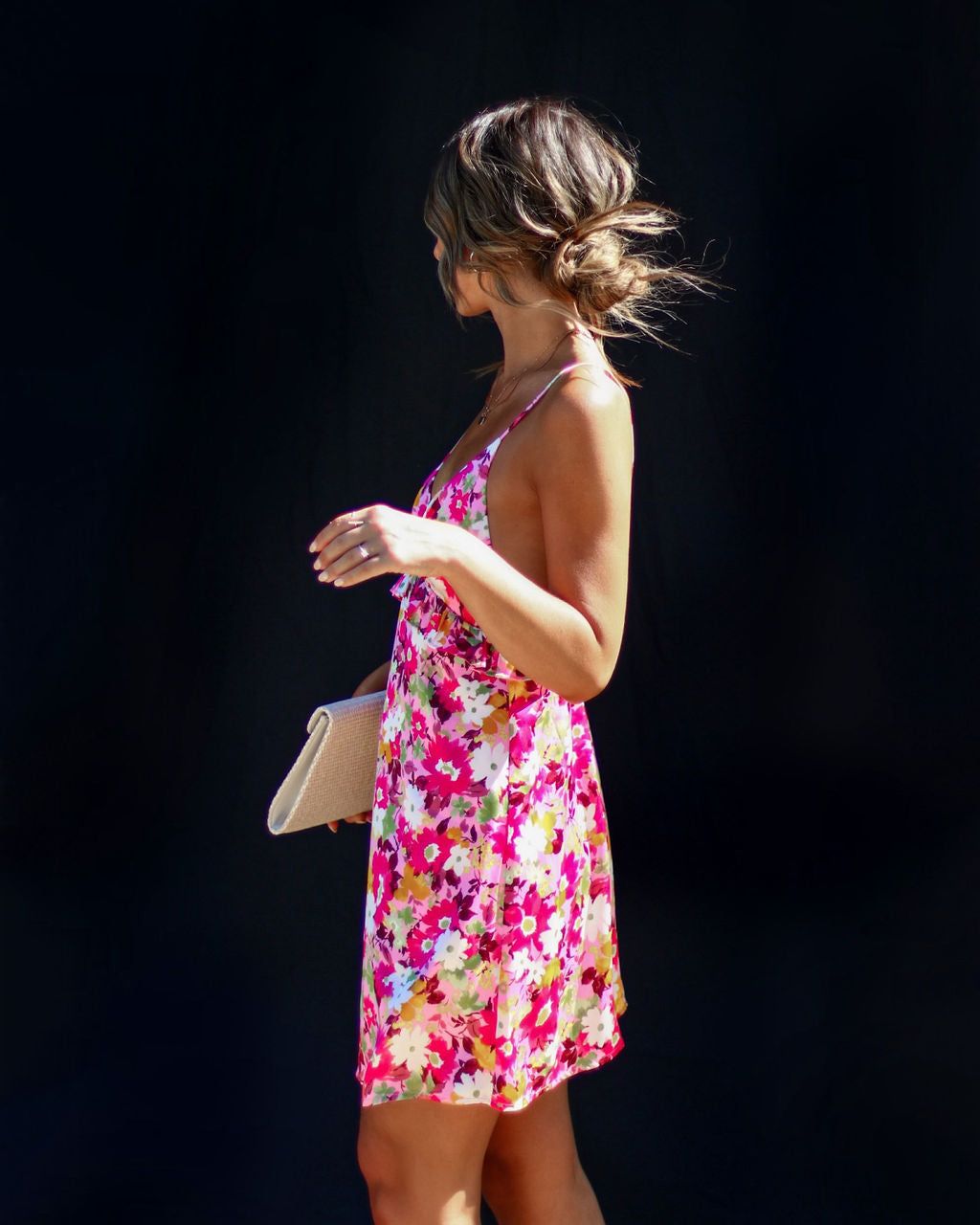 Arlo Floral Mini Dress - Pink - FINAL SALE sold by Vici product image thumbnail 4
