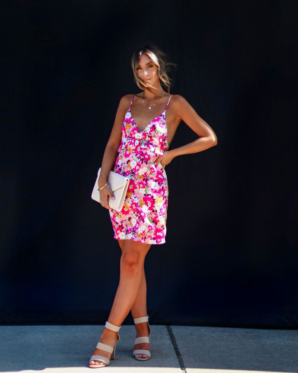 Arlo Floral Mini Dress - Pink - FINAL SALE sold by Vici product image thumbnail 5