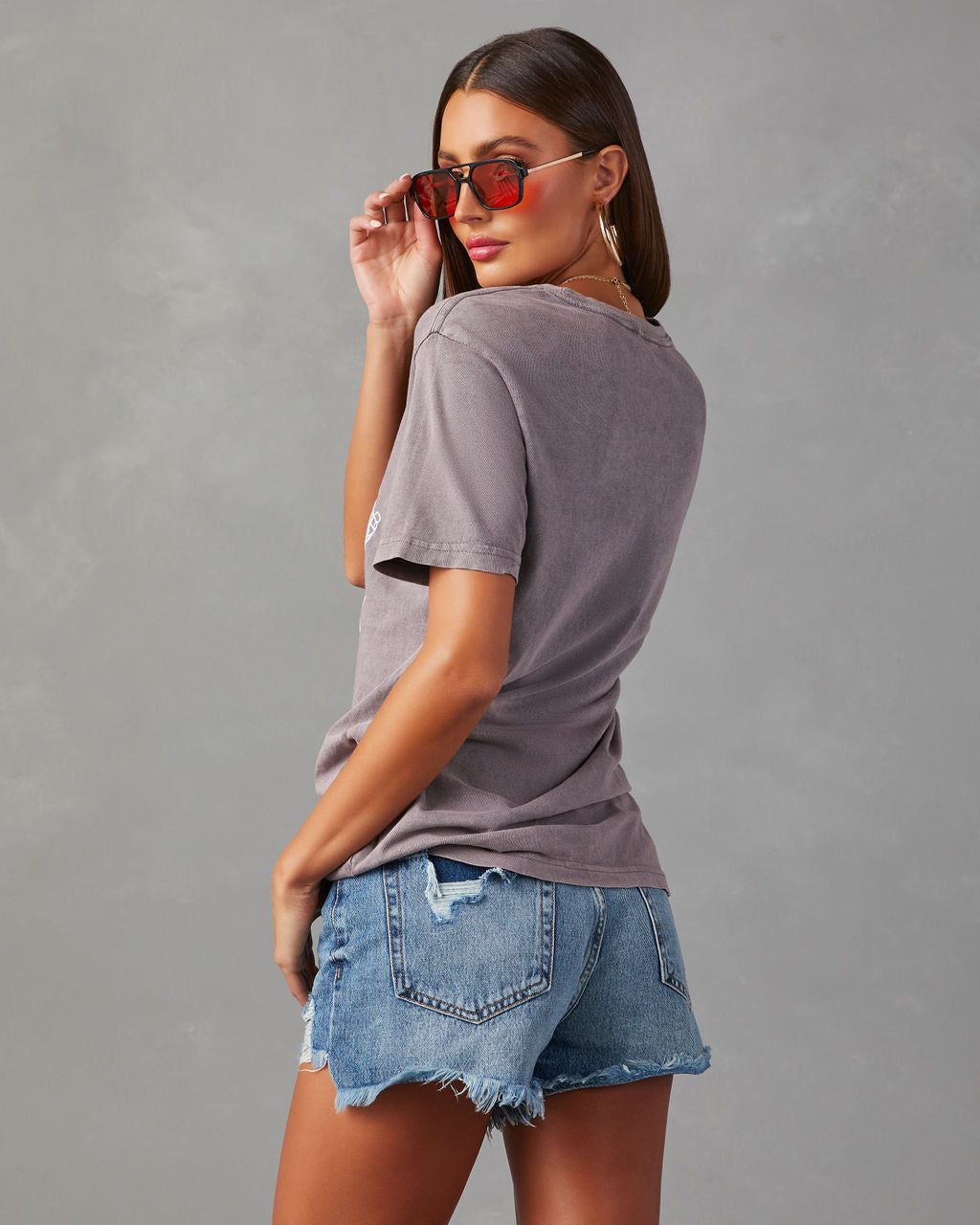 New York Skyline Cotton Tee - Charcoal - FINAL SALE sold by Vici product image thumbnail 2