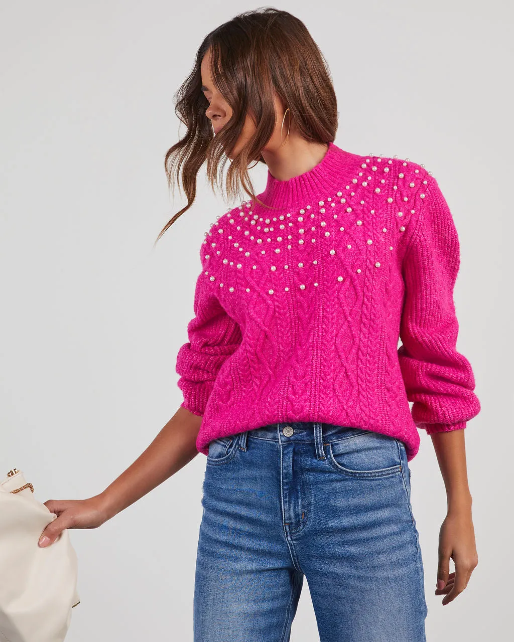 Prettiest Pearl Embellished Sweater sold by Vici product image thumbnail 4