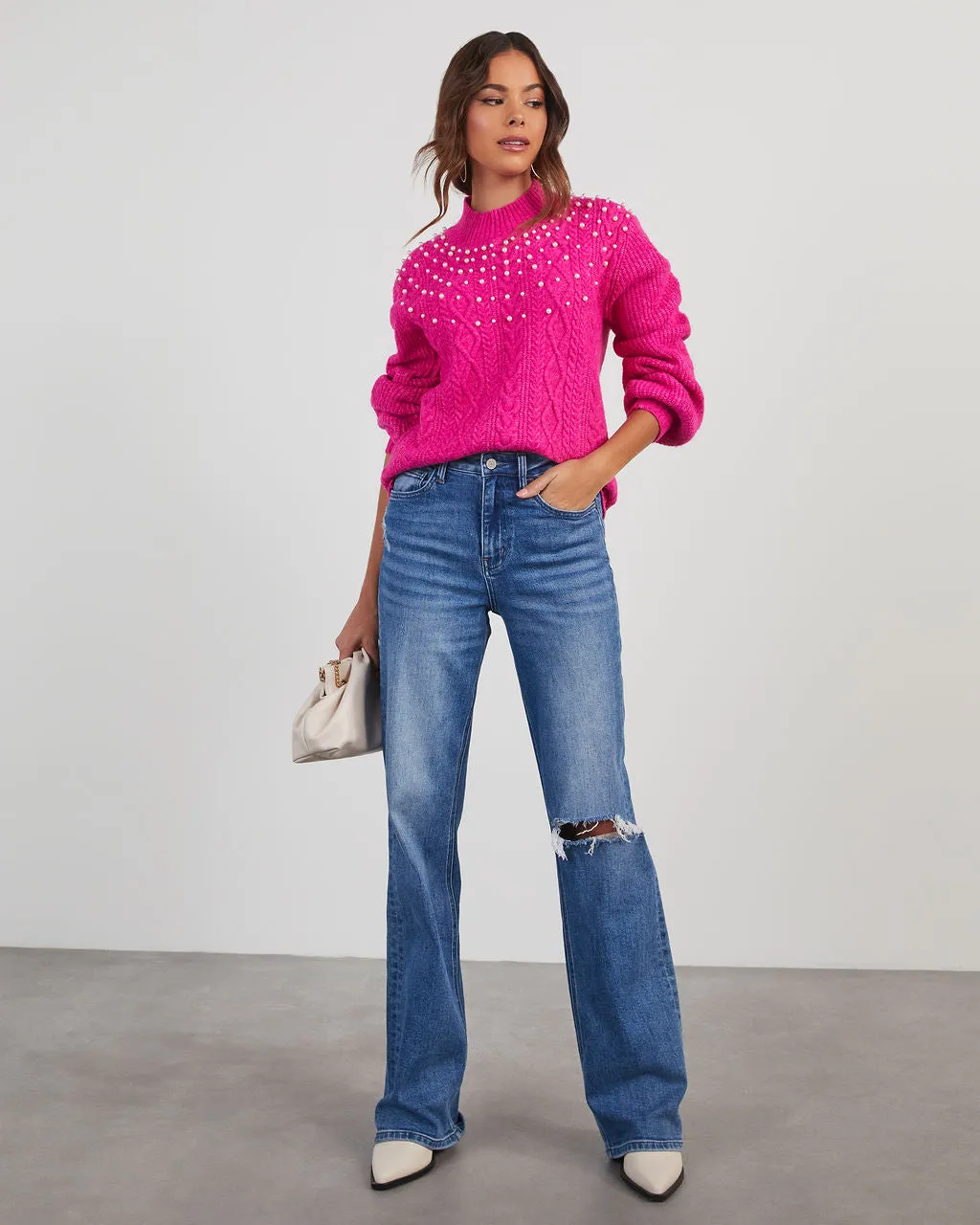 Prettiest Pearl Embellished Sweater sold by Vici product image thumbnail 3