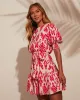 Shailene Puff Sleeve Tiered Mini Dress sold by Vici