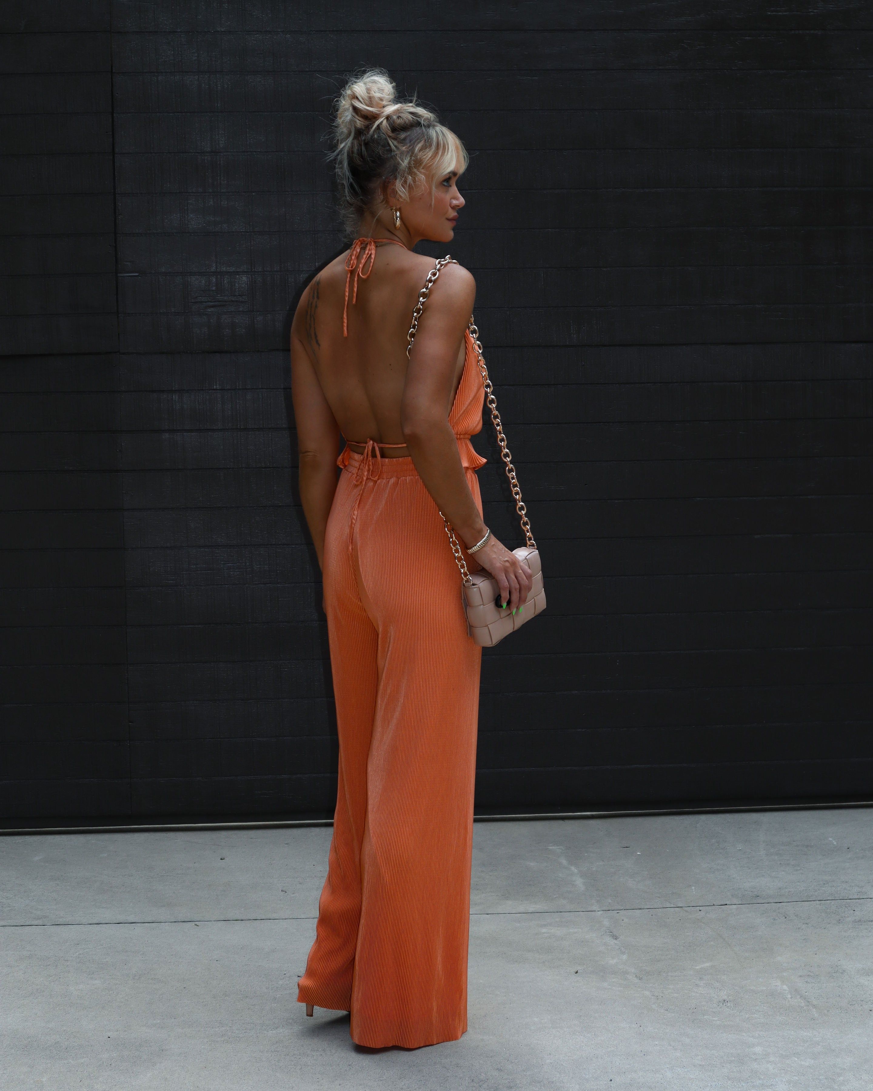 Little Havana Plisse Pants - Rust - FINAL SALE sold by Vici product image thumbnail 2