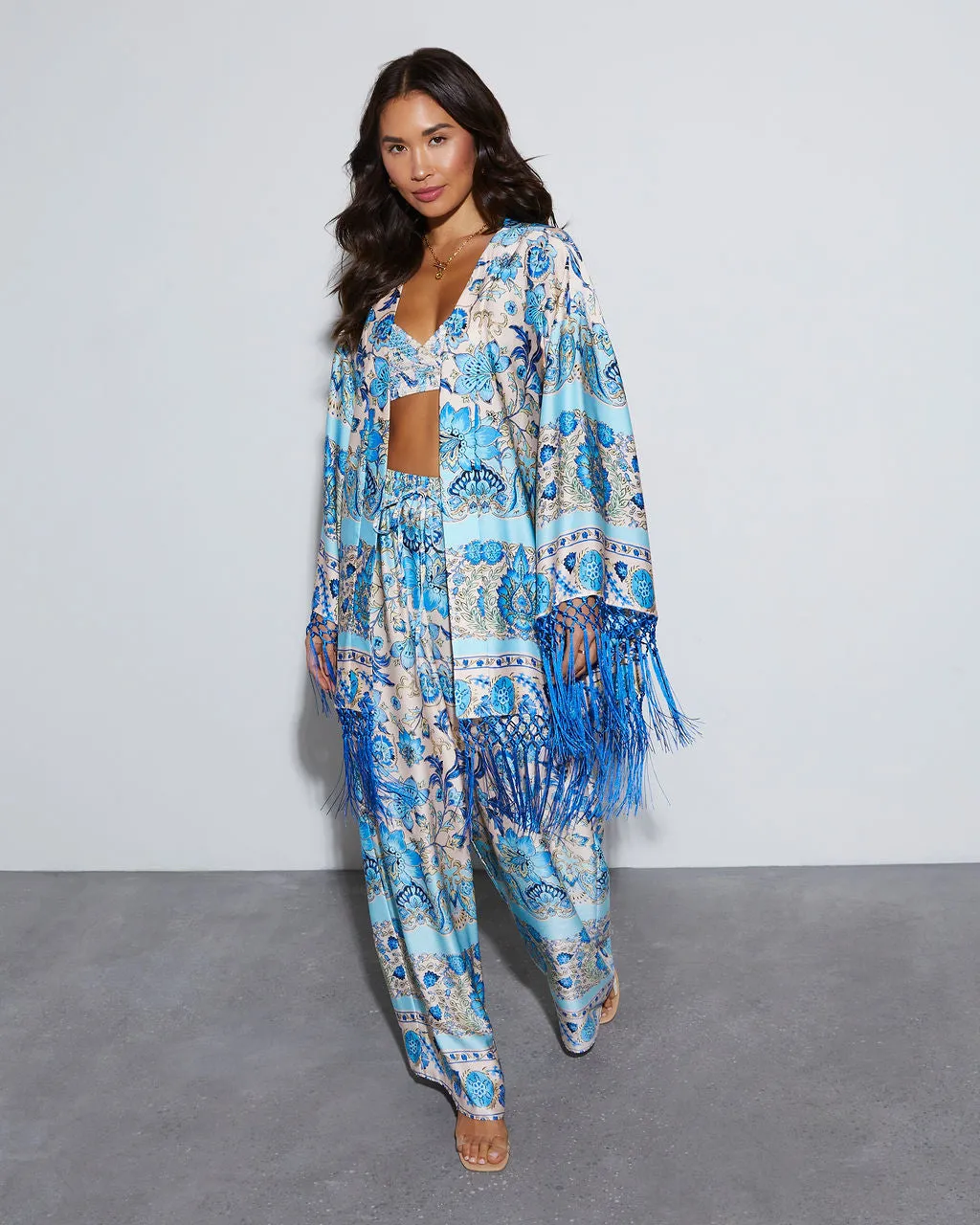 Alani Paisley Fringe Kimono sold by Vici product image thumbnail 2