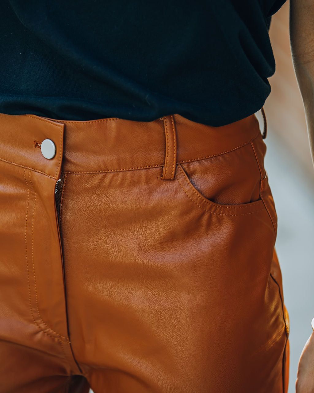 Austen High Rise Faux Leather Pants sold by Vici product image thumbnail 4