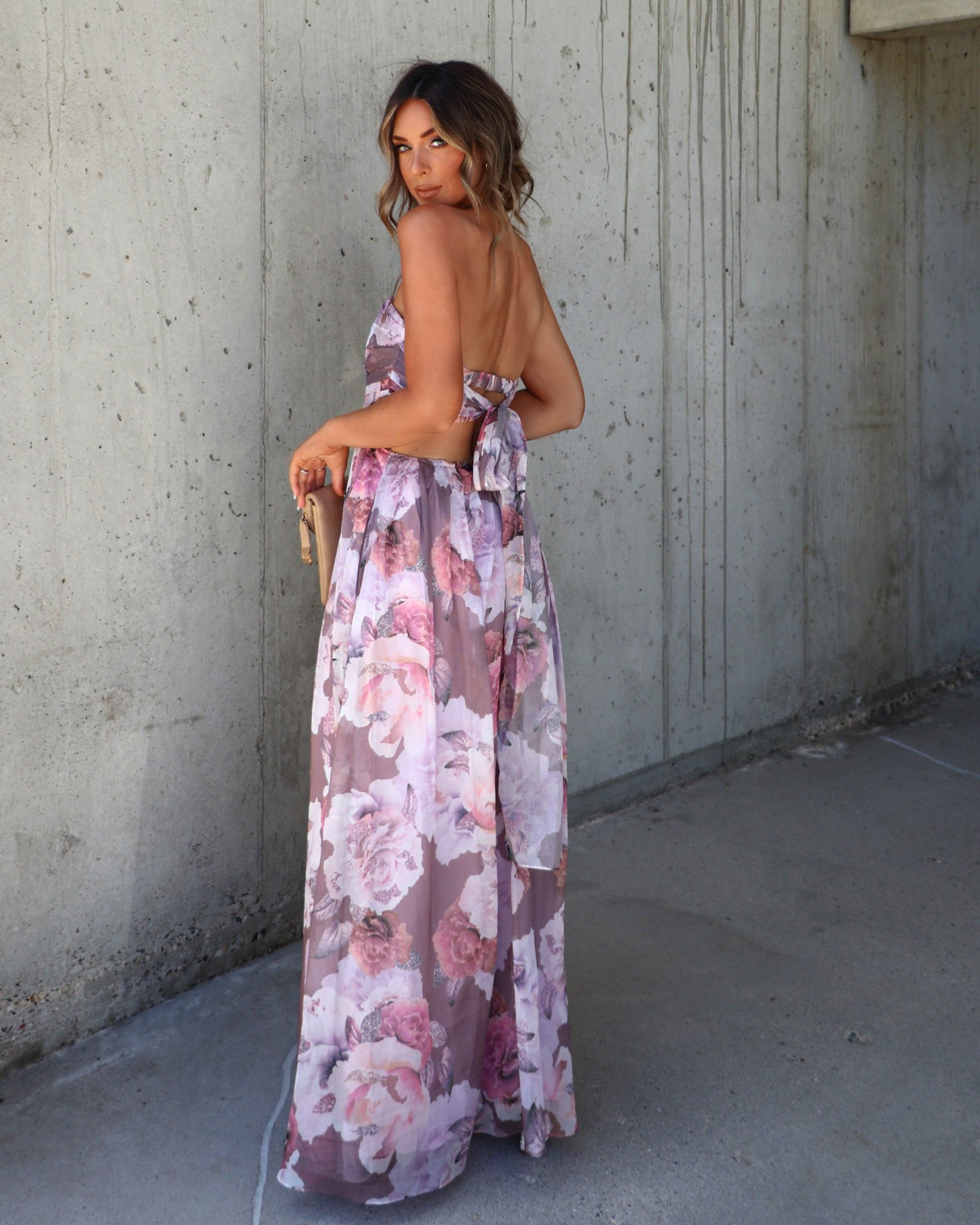 Savina Strapless Floral Maxi Dress - Pink sold by Vici product image thumbnail 4