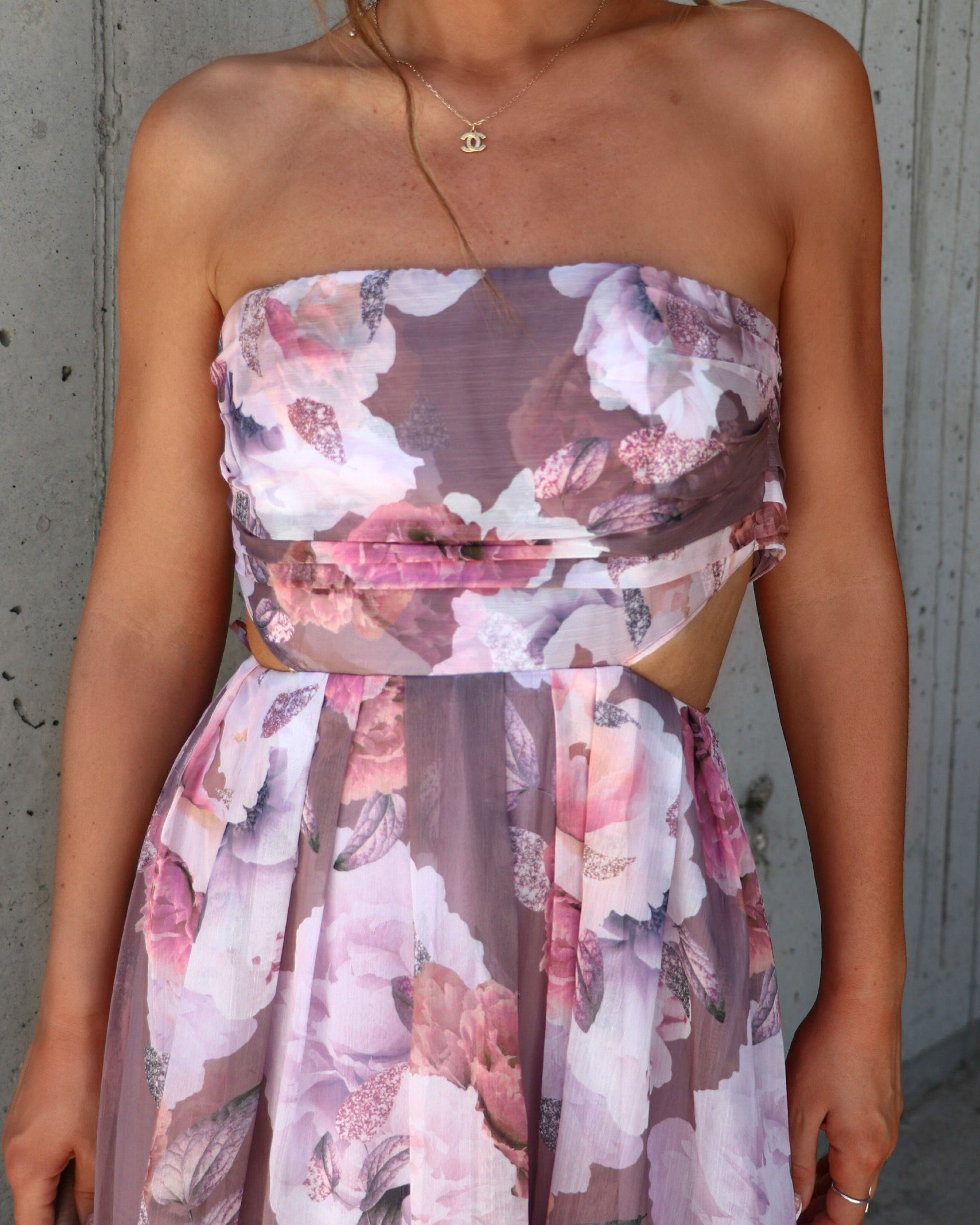 Savina Strapless Floral Maxi Dress - Pink sold by Vici product image thumbnail 5