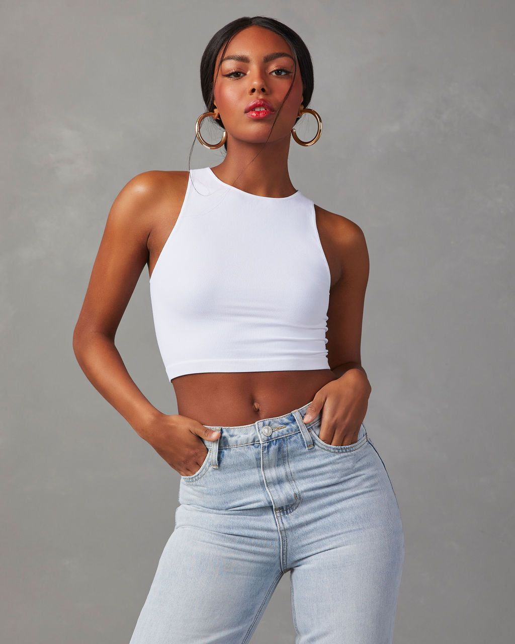 Kiki Knit Crop Top - White sold by Vici product image thumbnail 2