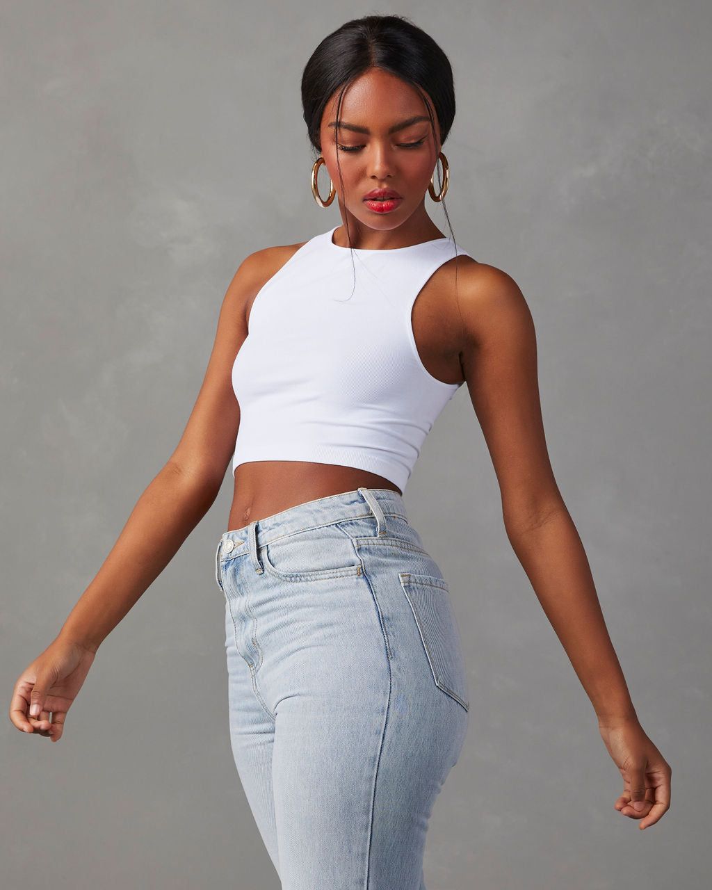 Kiki Knit Crop Top - White sold by Vici product image thumbnail 5