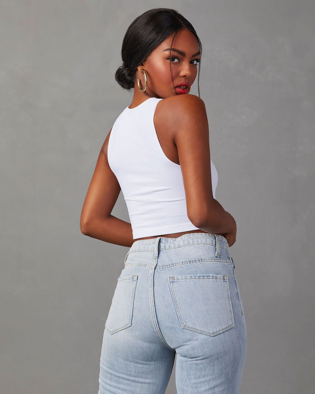 Kiki Knit Crop Top - White sold by Vici product image thumbnail 4