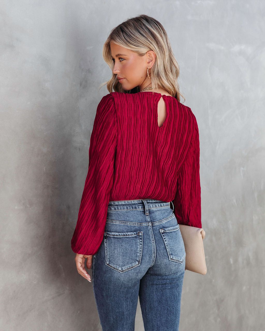 Salma Plisse Drape Bodysuit sold by Vici product image thumbnail 4