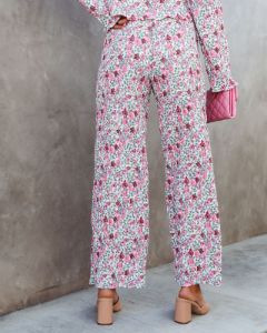 Rosaline Floral Plisse Wide Leg Pants - FINAL SALE sold by Vici