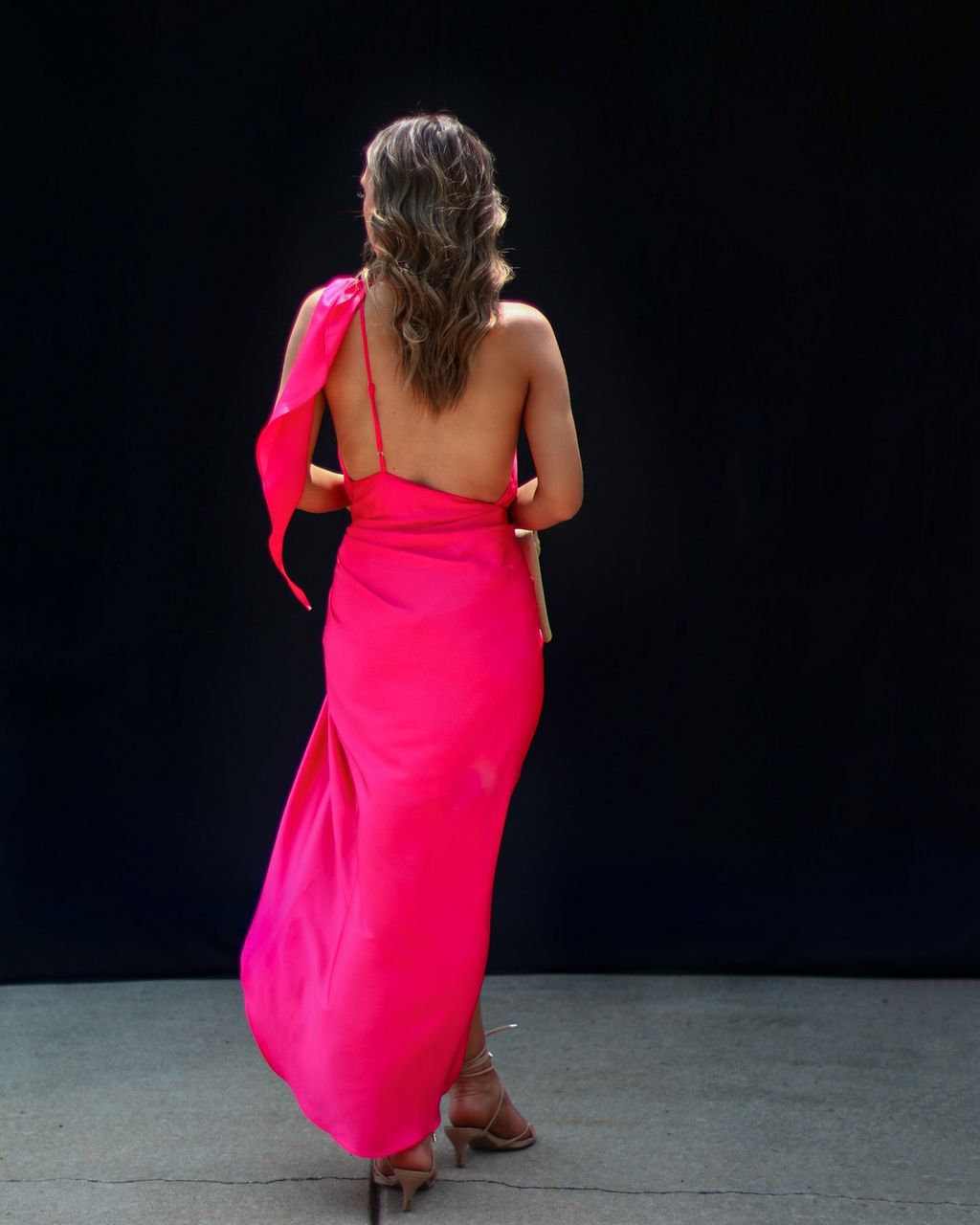 Get Even One Shoulder Front Tie Midi Dress sold by Vici product image thumbnail 2