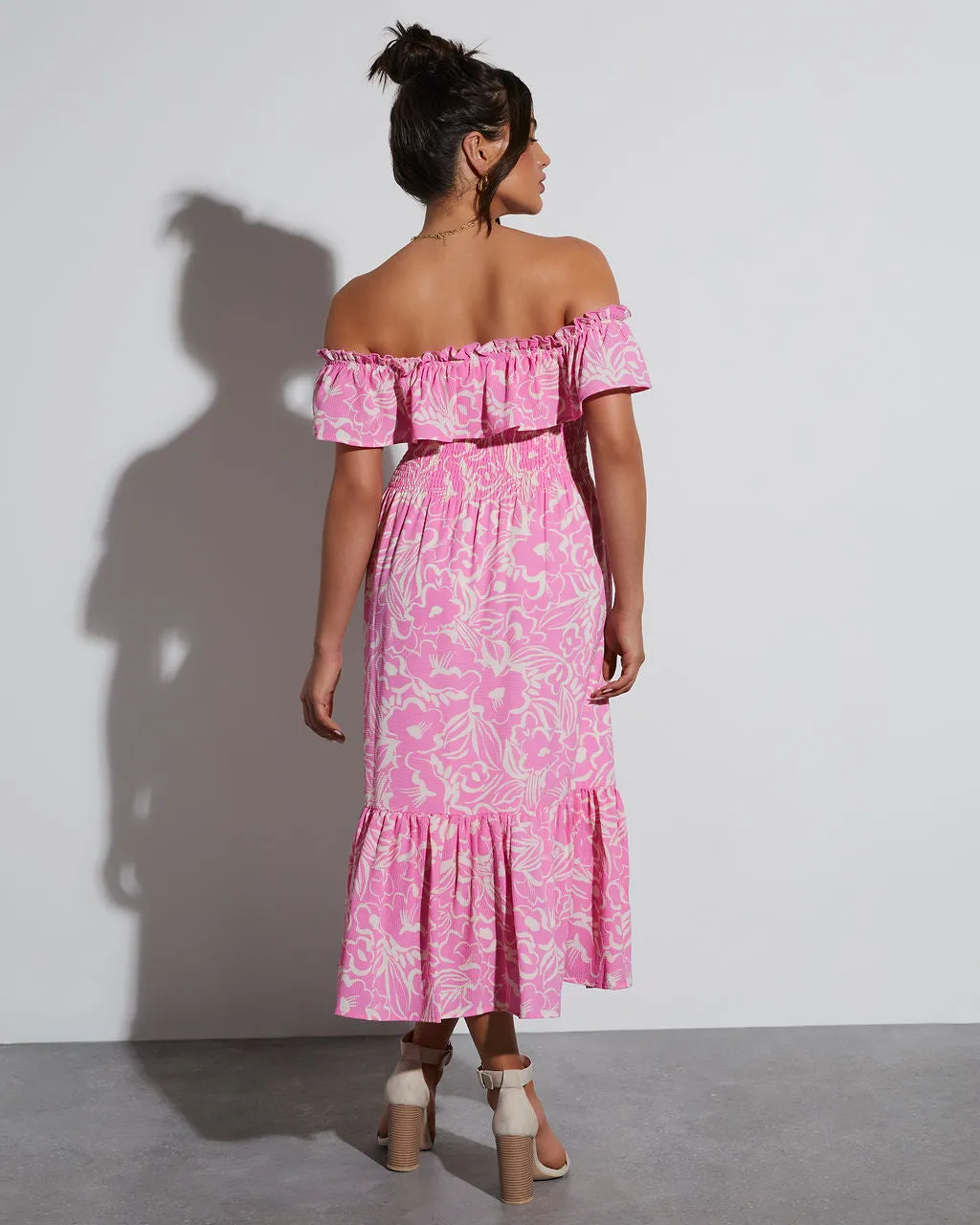 Levana Printed Off The Shoulder Midi Dress sold by Vici product image thumbnail 4