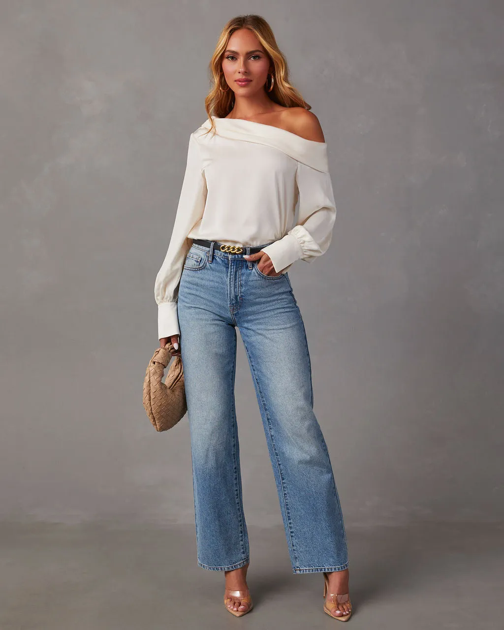 Runway Girl Satin Off Shoulder Top sold by Vici product image thumbnail 2