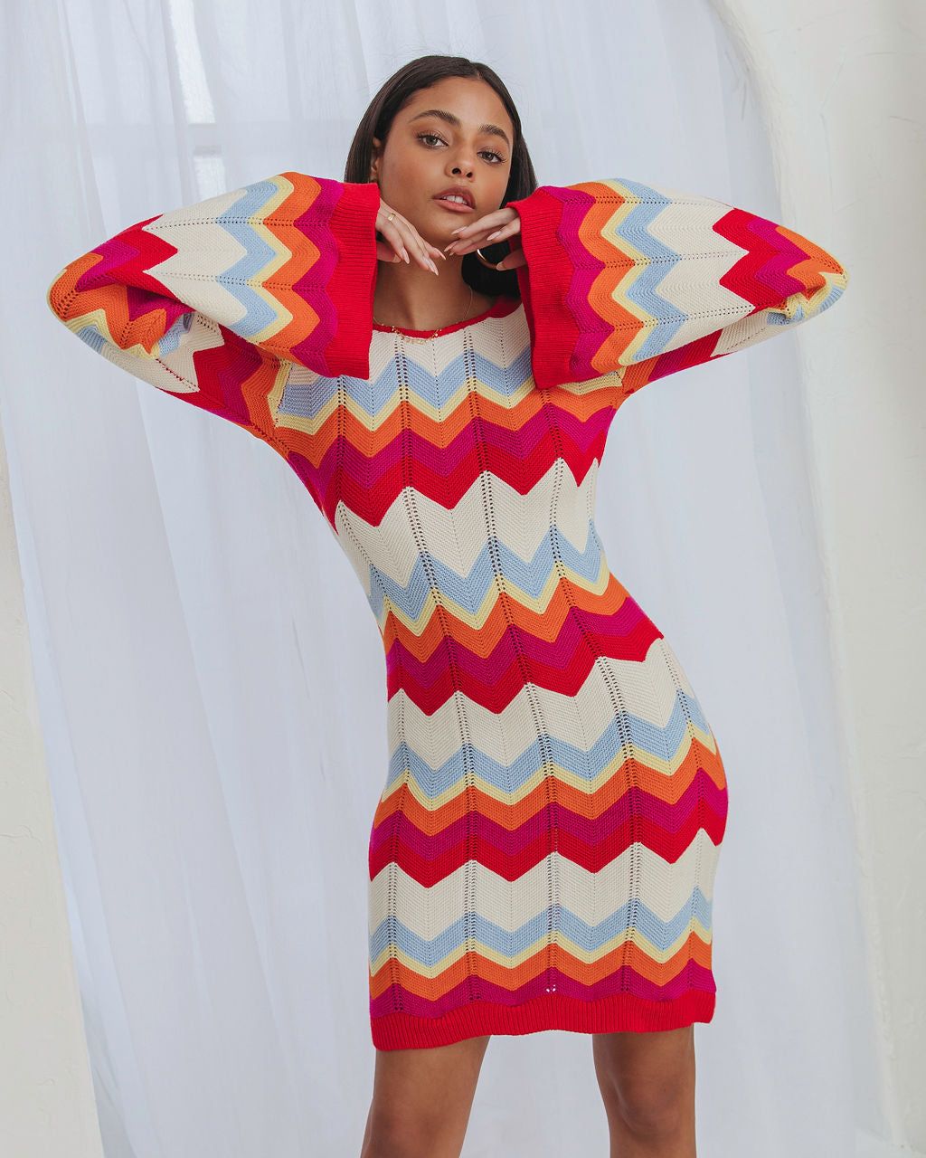 All About Marsha Knit Wide Sleeve Mini Dress - FINAL SALE sold by Vici product image thumbnail 6