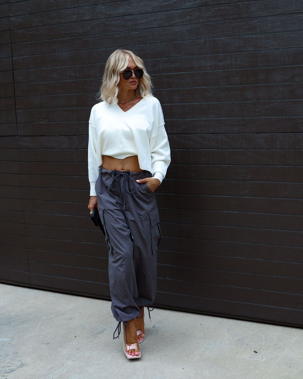 Cherilyn Premium V-Neck Sweater - White sold by Vici product image thumbnail 2