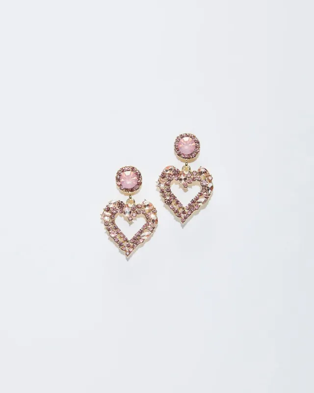 Heartfelt Earrings - Pink - LAST CHANCE sold by Vici
