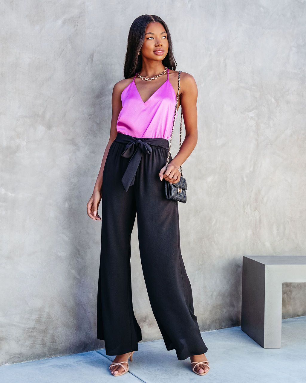 Zaye Satin Tank - Orchid - FINAL SALE sold by Vici product image thumbnail 4