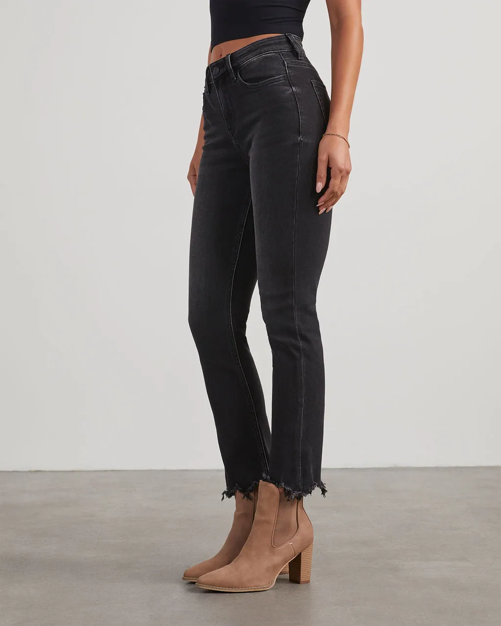 Brent Cropped High Waisted Jeans sold by Vici product image thumbnail 3