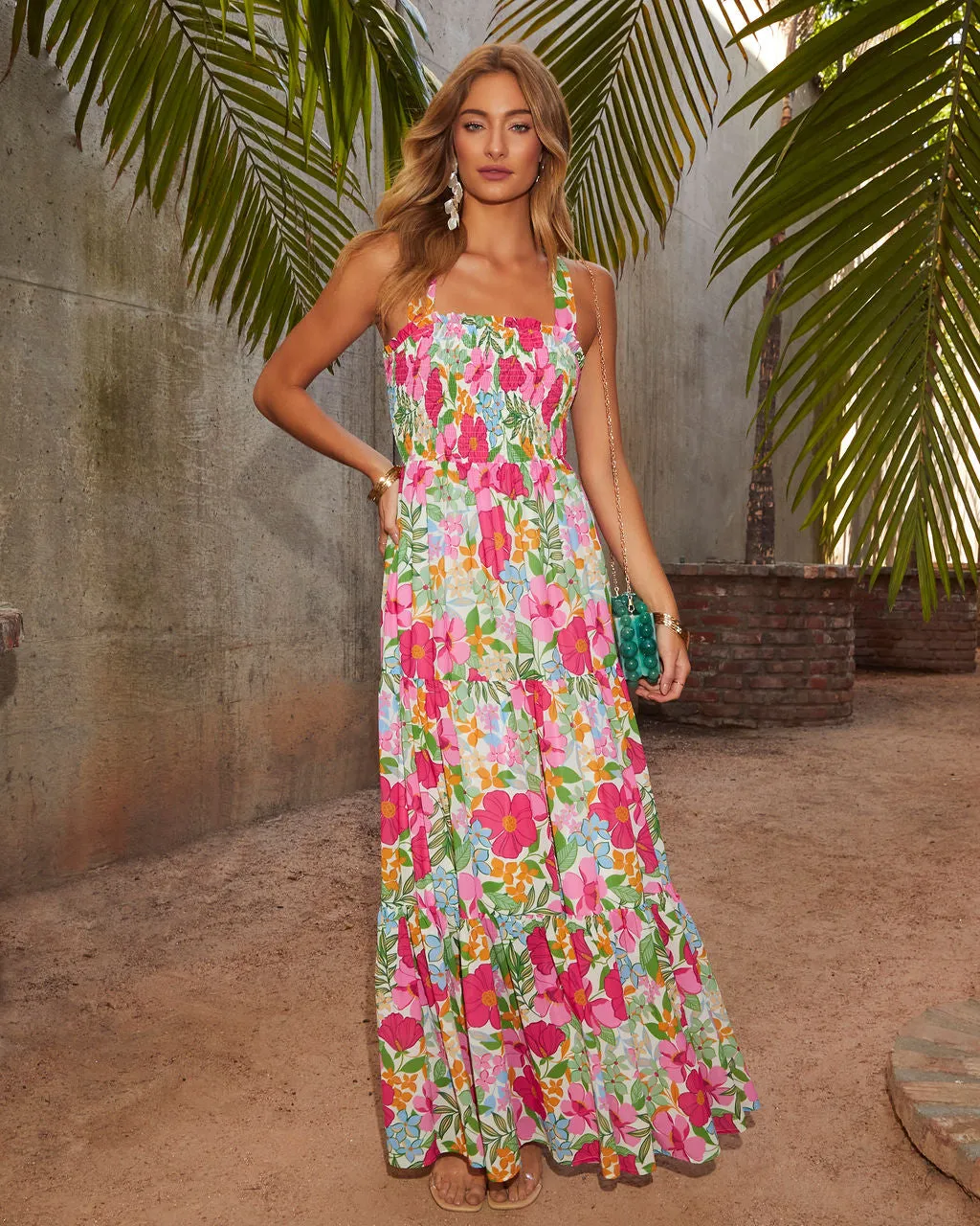 Emelia Floral Print Maxi Dress sold by Vici product image thumbnail 4