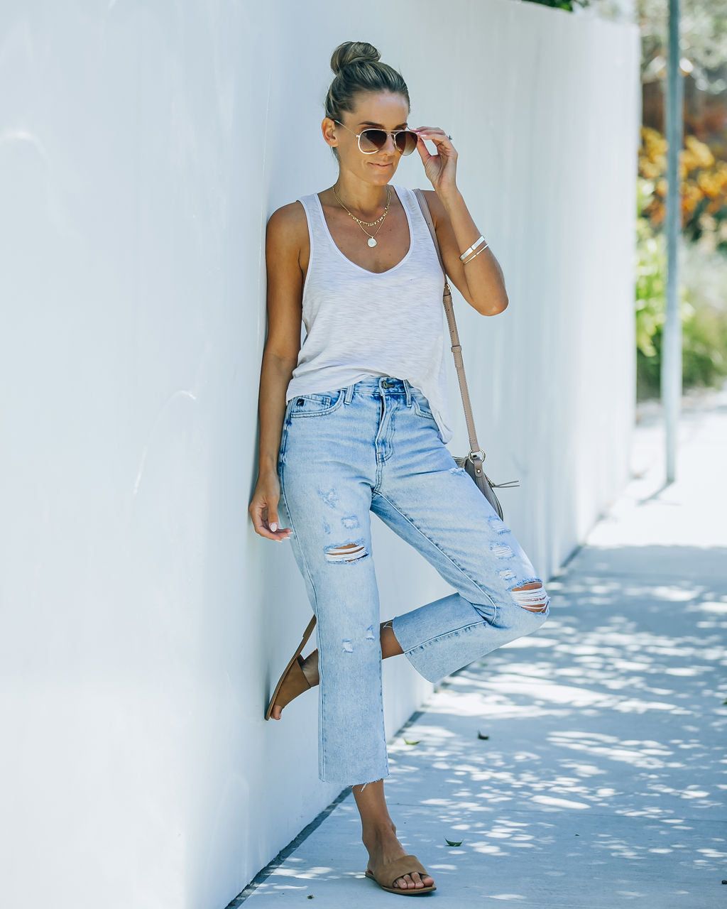 Emotion High Rise Distressed Straight Leg Denim - FINAL SALE sold by Vici product image thumbnail 10