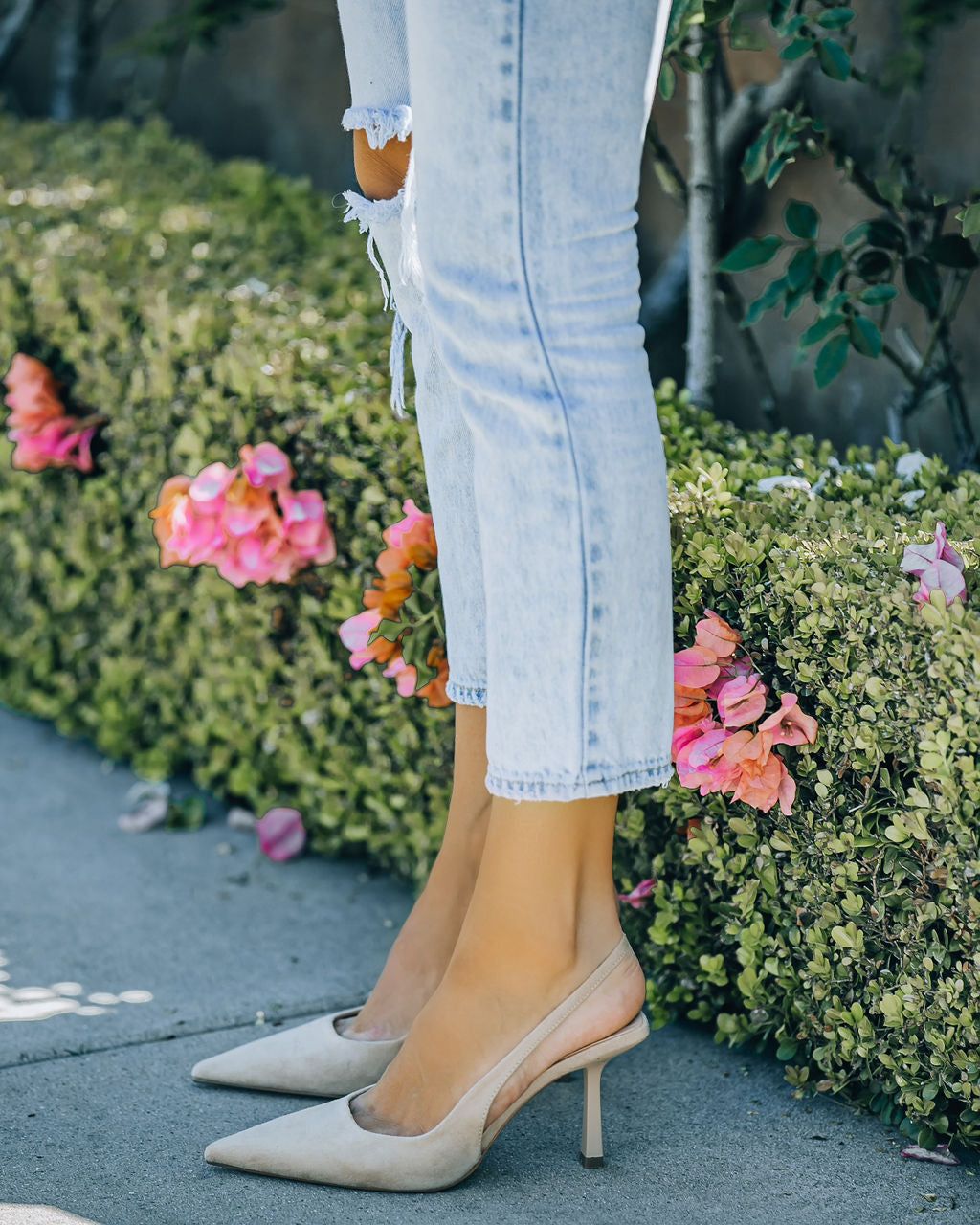 Fancy Faux Suede Pointed Kitten Heel - Beige - FINAL SALE sold by Vici product image thumbnail 2