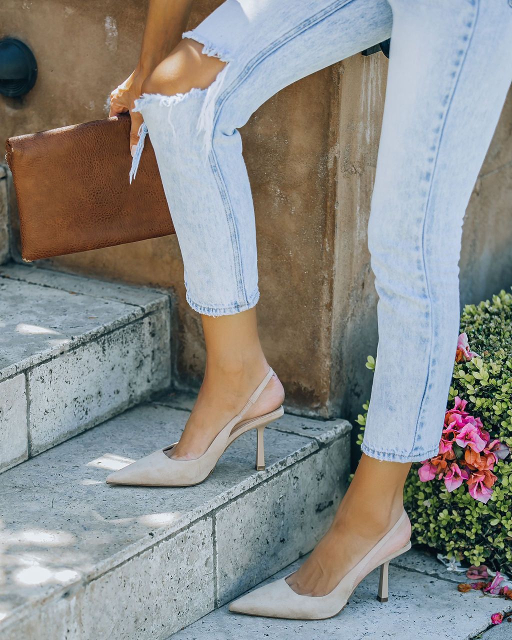 Fancy Faux Suede Pointed Kitten Heel - Beige - FINAL SALE sold by Vici product image thumbnail 7