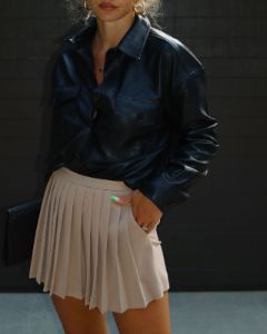 Pleated To Meet You Mini Skirt - Latte - SALE sold by Vici