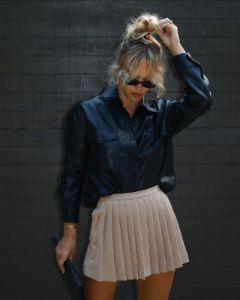 Pleated To Meet You Mini Skirt - Latte - SALE sold by Vici