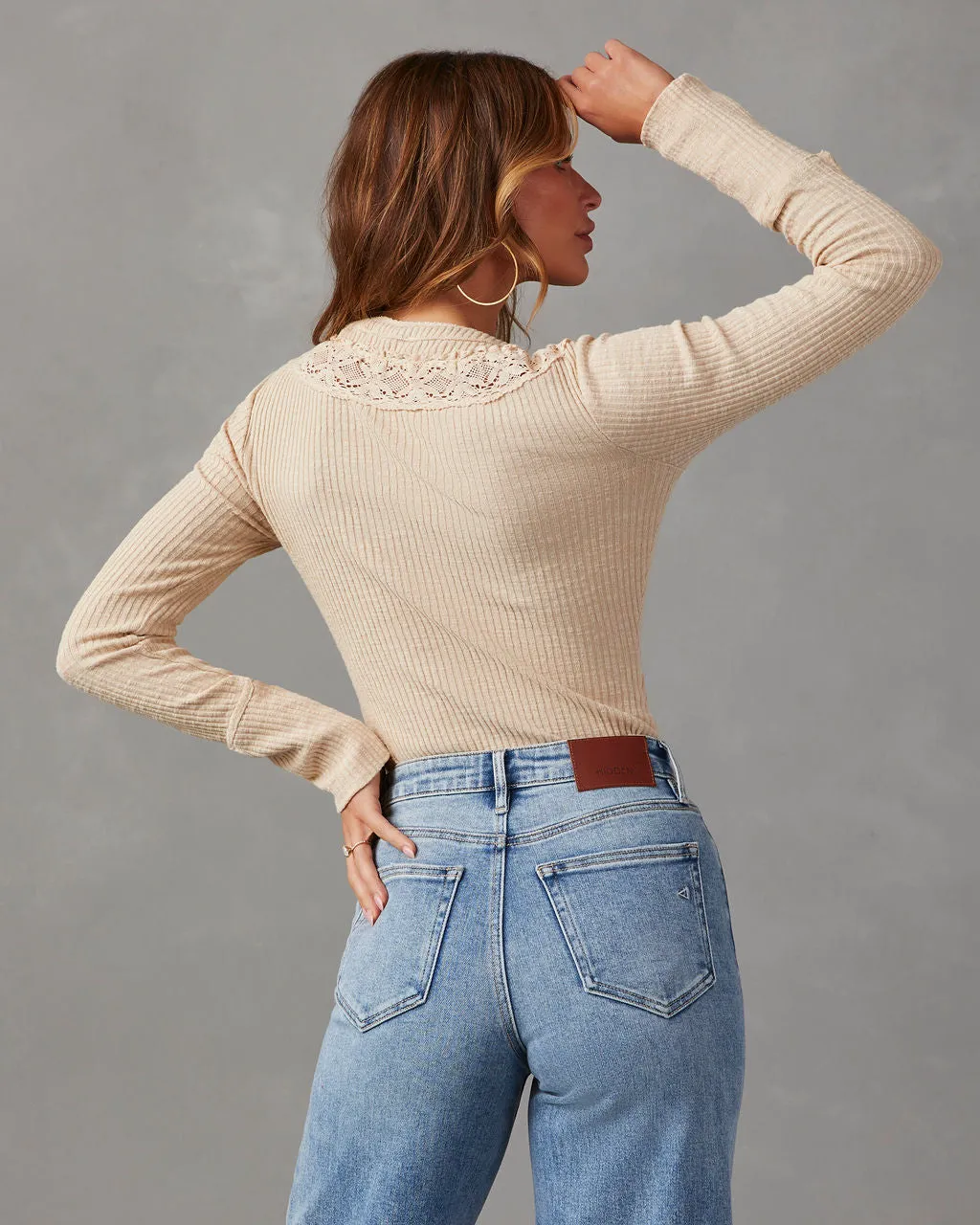 Estes Button Front Long Sleeve Bodysuit sold by Vici product image thumbnail 2