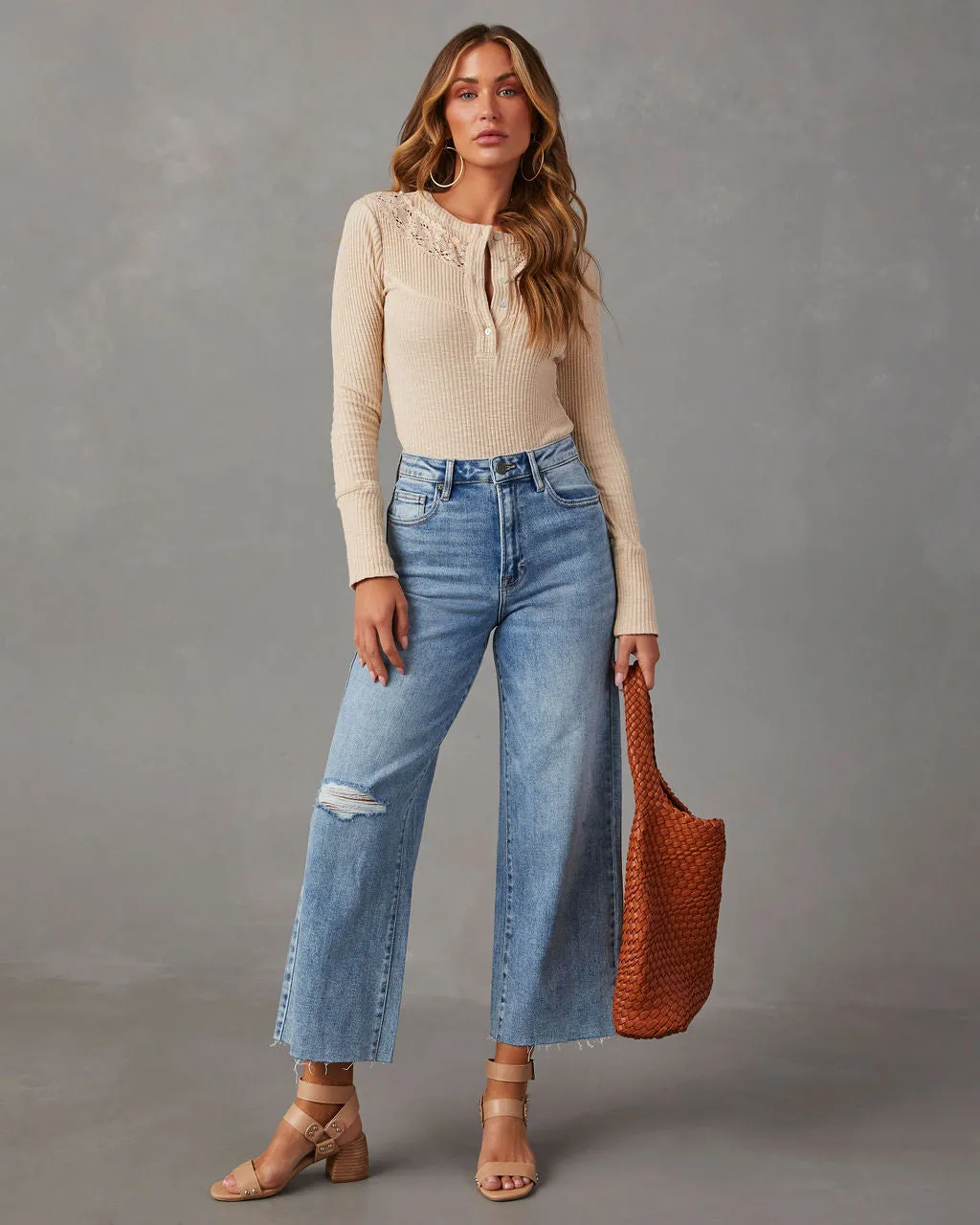 Estes Button Front Long Sleeve Bodysuit sold by Vici product image thumbnail 5