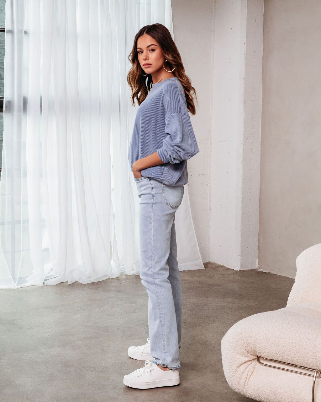 Leah Ribbed Long Sleeve Top sold by Vici product image thumbnail 5