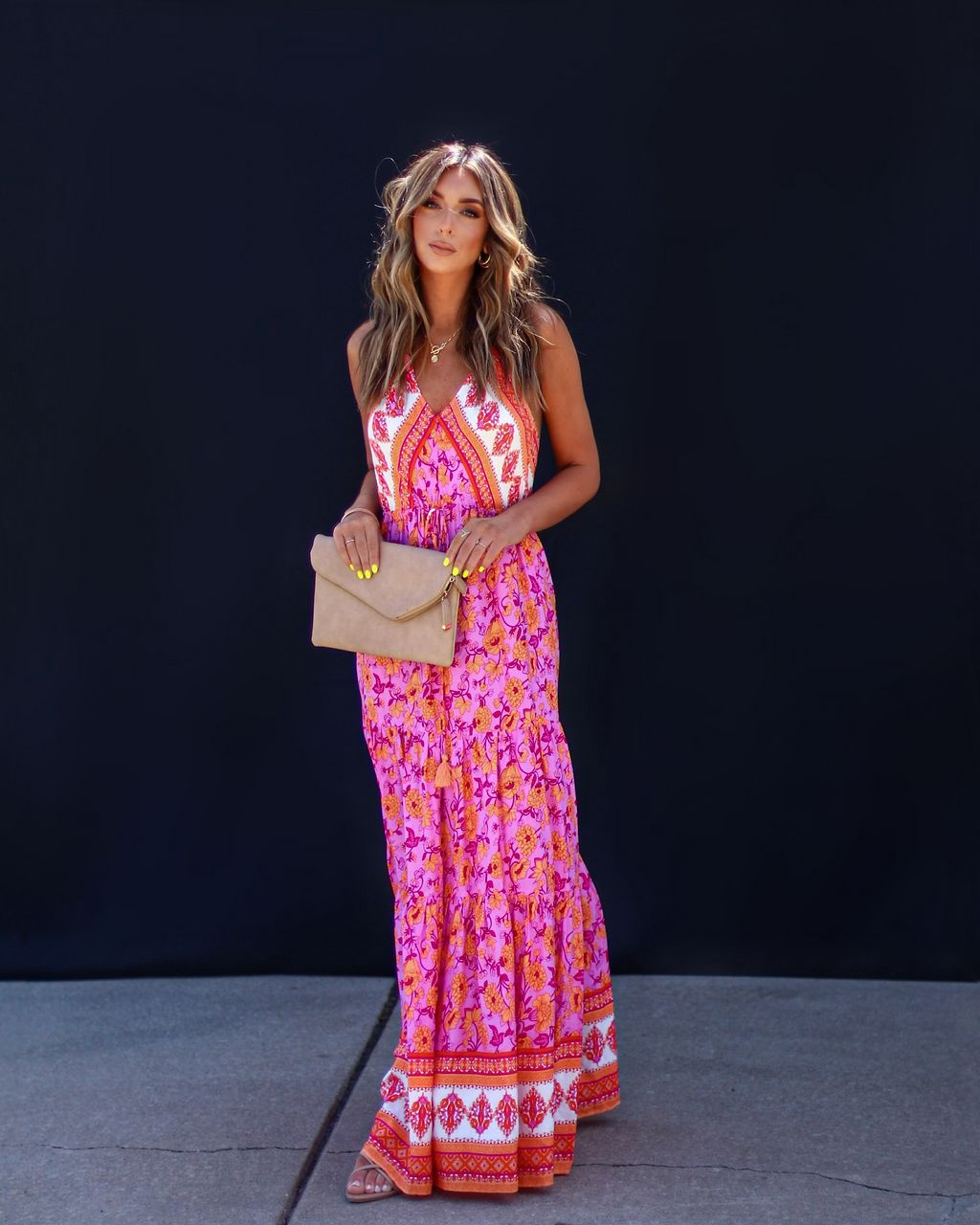 Beyond The Journey Floral Halter Maxi Dress - FINAL SALE sold by Vici product image thumbnail 7