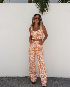 Like A Wildflower Cotton Blend Pocketed Pants - FINAL SALE sold by Vici