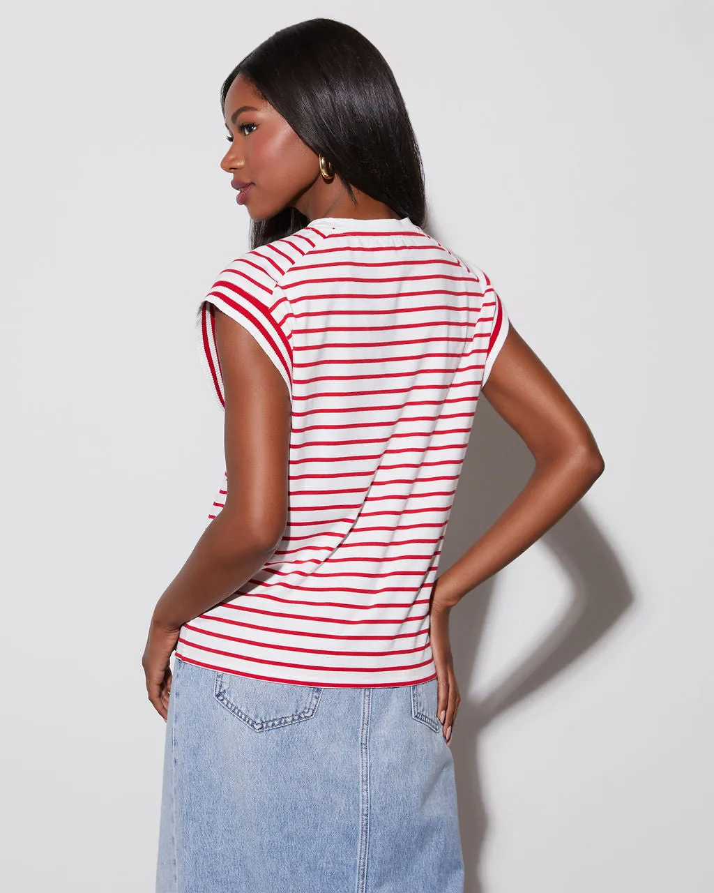 Julane Striped T-Shirt sold by Vici product image thumbnail 4