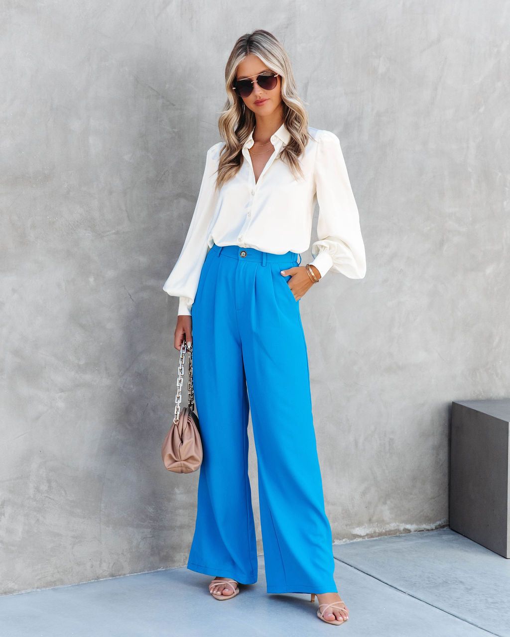 Luanne Satin Embellished Button Down Blouse sold by Vici product image thumbnail 3