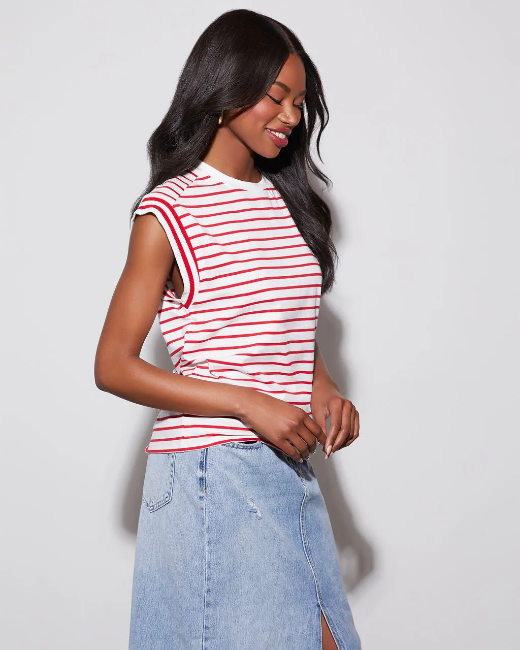 Julane Striped T-Shirt sold by Vici product image thumbnail 3