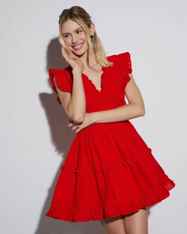 Sweetie Tiered Ruffle Mini Dress sold by Vici
